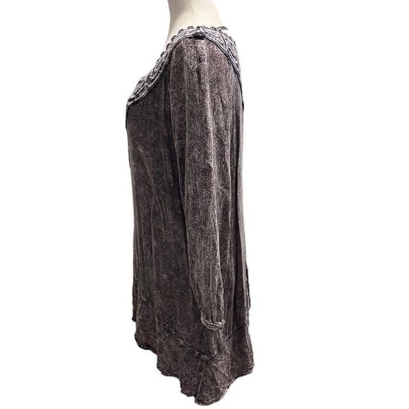 SOFT SURROUNDINGS Size PLARGE Nylon Lace Burn Out Asymmetrical Bottom Tunic - Picture 2 of 8